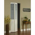 Parche 24 x 80 in. Half Glass Pantry Bifold Door, Unfinished Pine PA3583033